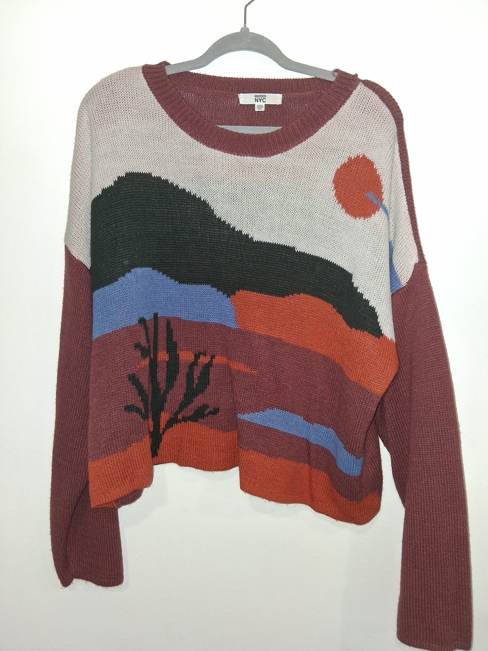 NYC Scenic Desert Crewneck Sweater - Rust Multi